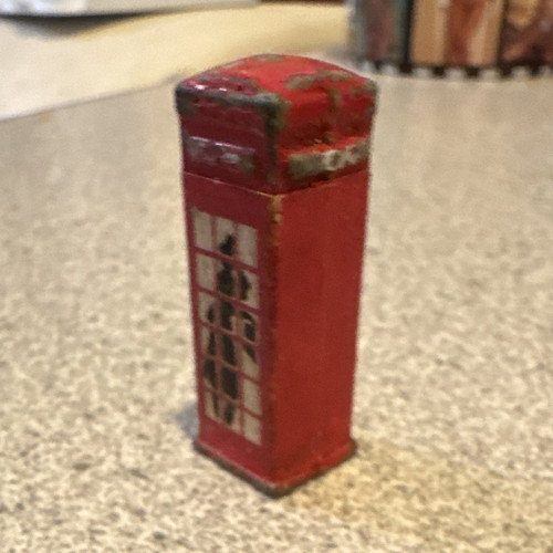 Red miniature telephone - miniature, box