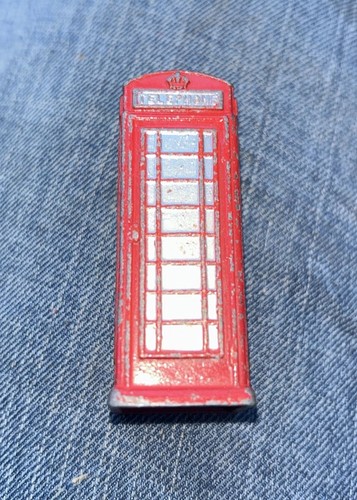 Cast dinky red telephone box - cast,