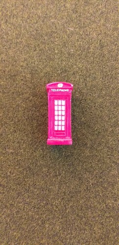 British vintage red phone box - british,