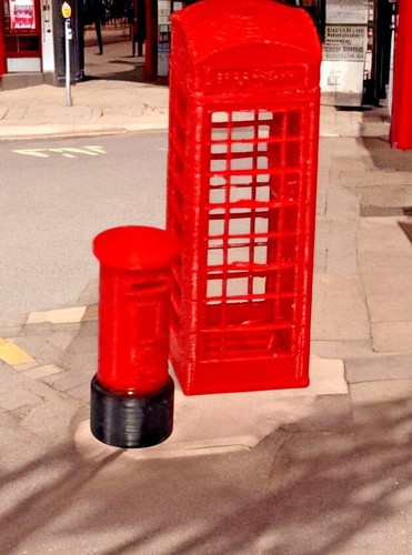 Telephone box post - box, 1:76
